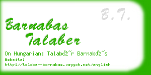 barnabas talaber business card